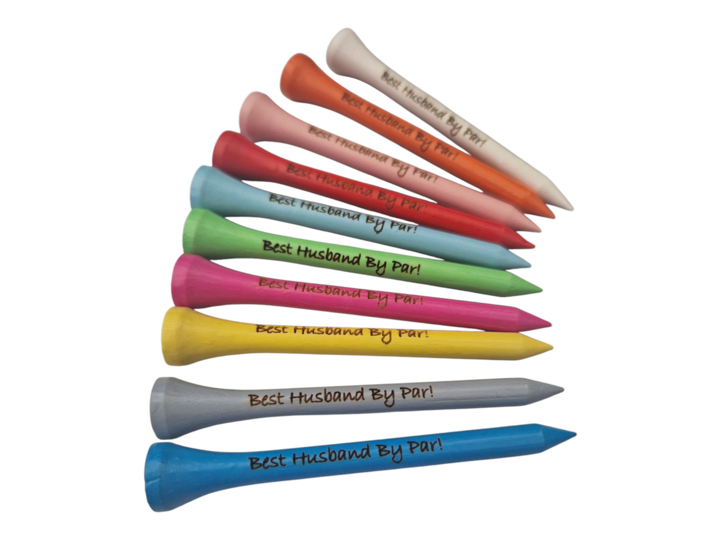Personalised Coloured 70mm Golf Tees