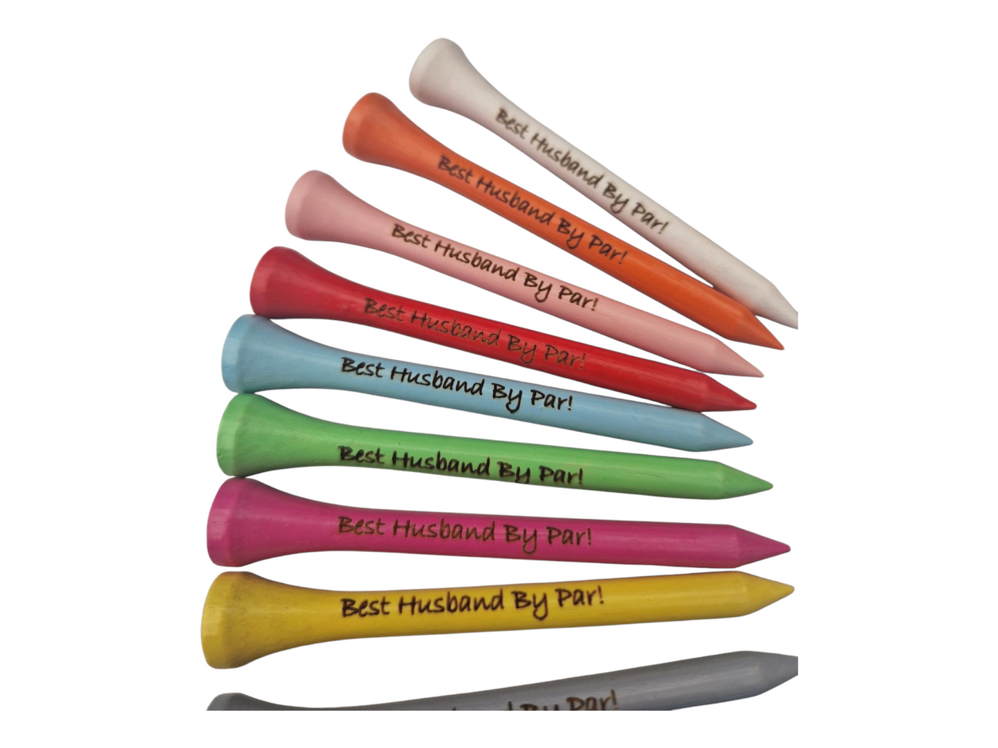 Personalised Coloured 70mm Golf Tees