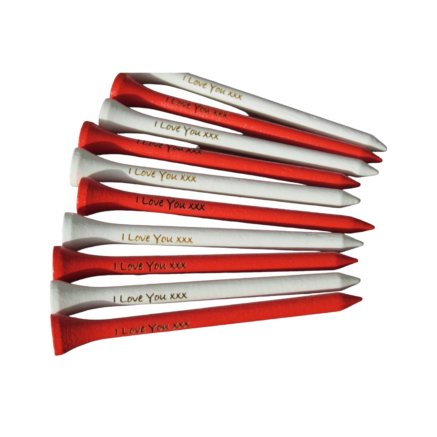 Red and White Personalised Golf Tees