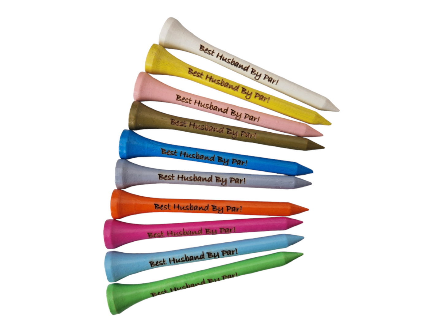 Personalised Coloured 70mm Golf Tees