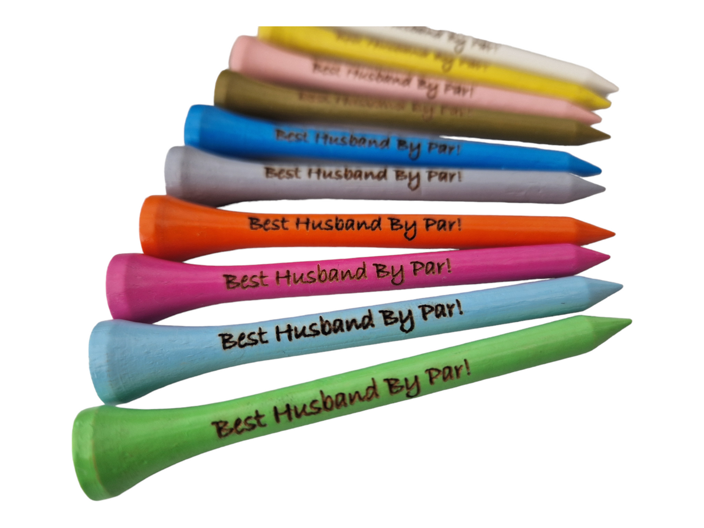 Personalised Coloured 70mm Golf Tees