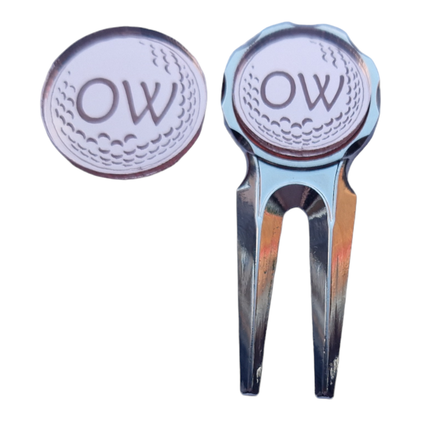 Personalised golf pitch repairer and ball marker