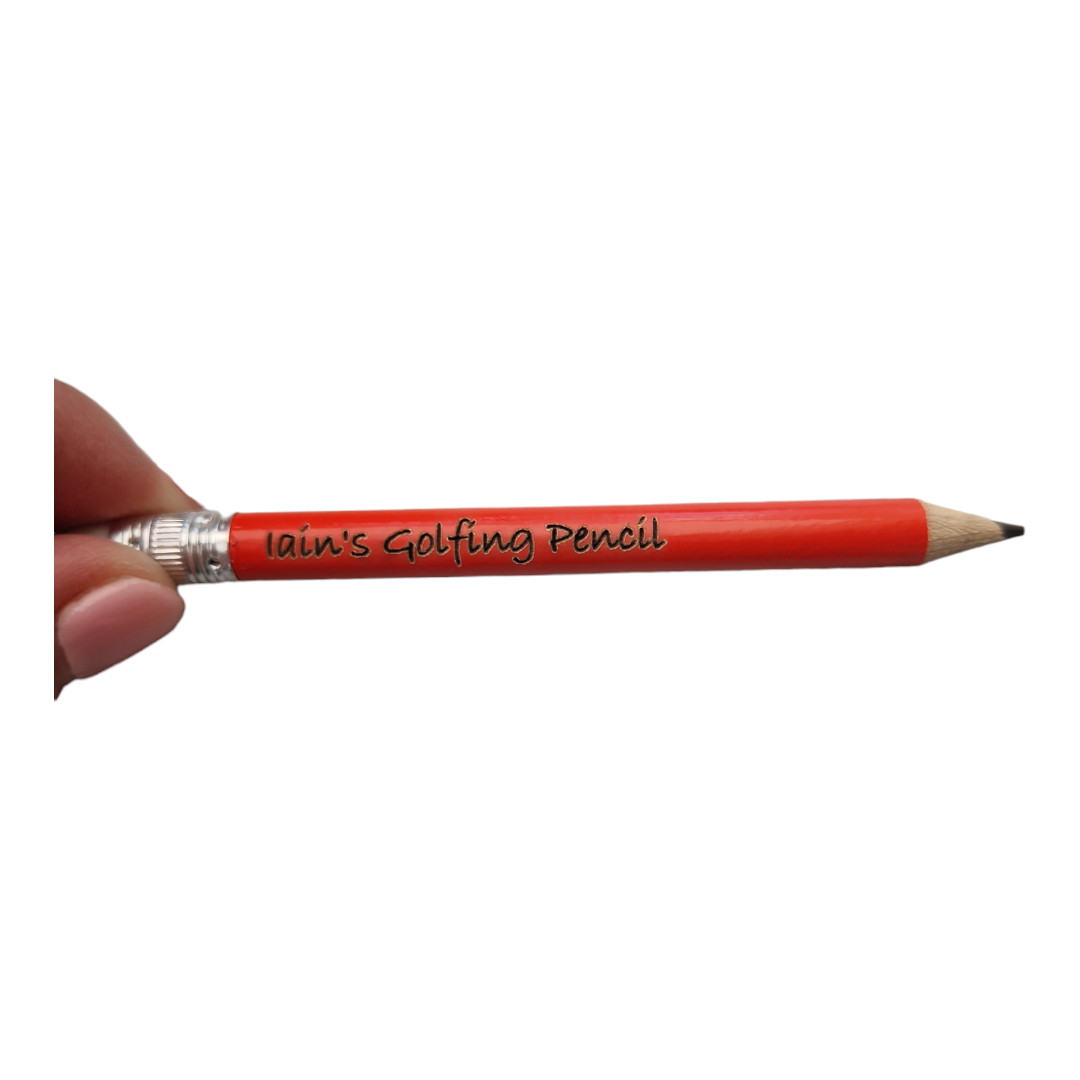 Personalised Red Mini Pencils