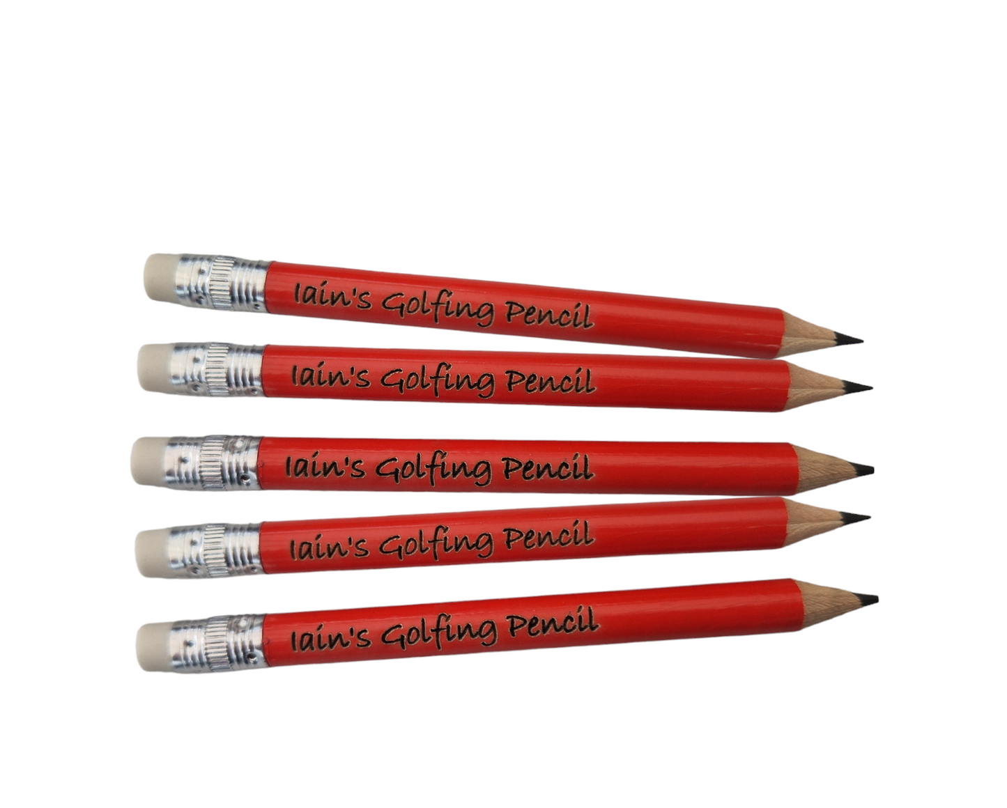 Personalised Red Mini Pencils