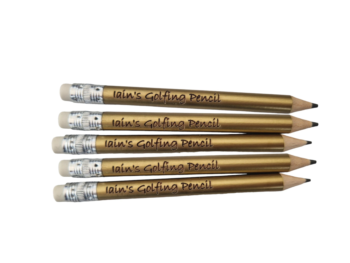 Personalised Gold Mini Pencils