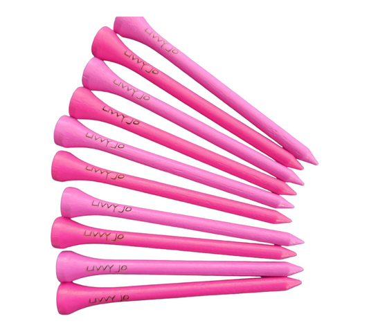 pink 83mm personalised golf tees