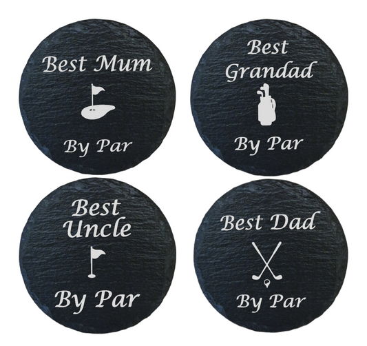 Personalised golf coaster, gift for golfer